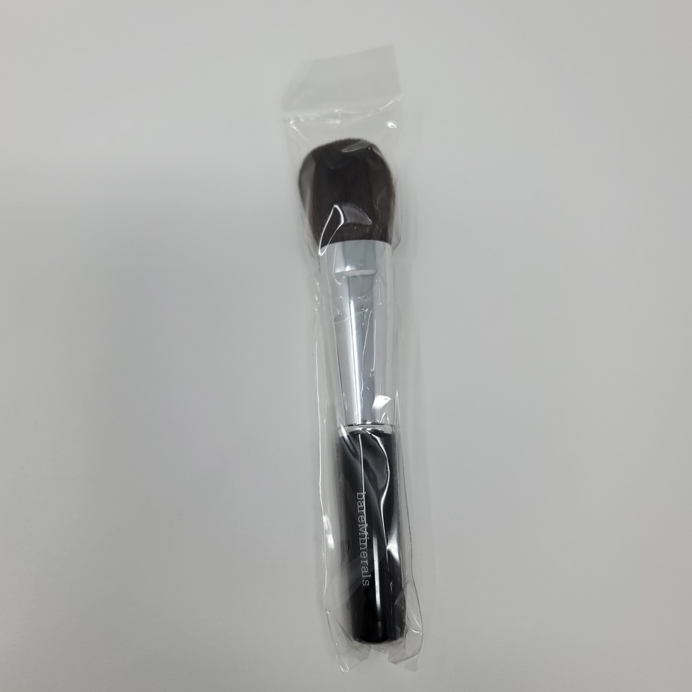 BareMinerals 2-in-1 Cheek & Eye Makeup Powder Face Brush Dual Ended Tool New
